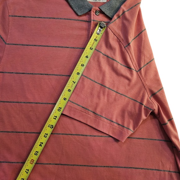 Linksoul John Ashworth Golf Polo‎ Tempus Fugil Men's Size L Luxury Cotton - Picture 8 of 8